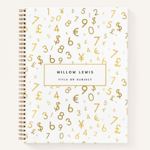 Carnet Gold Luxury Numéros & Devise Symboles Motif