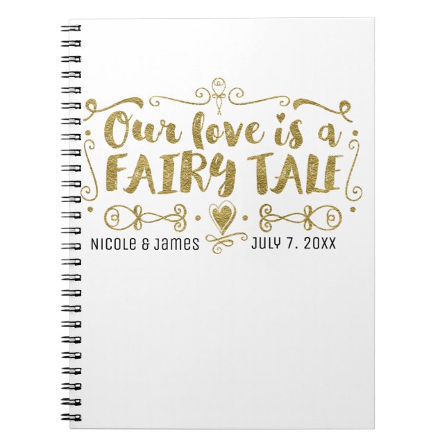 Carnet Gold NOTRE AMOUR EST UN Mariage FAIRY TALE (Devant)