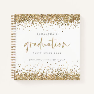 Carnet Gold Parties scintillant Borders 2024 Graduation G