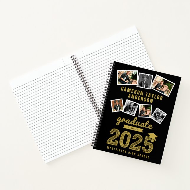 Carnet Gold Sketch 2025 Grad 7 - Collage photo Graduation (Intérieur)