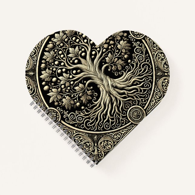Carnet Gold Tree of Life Ancient Rustic  (Devant)