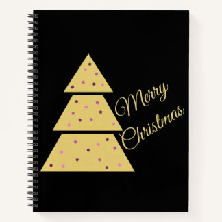 Carnet Golden Christmas Tree Spiral Notebook