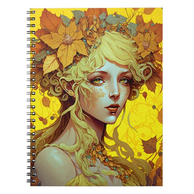 Carnet Golden Elf Fairy Fae Imaginaire Art (Devant)