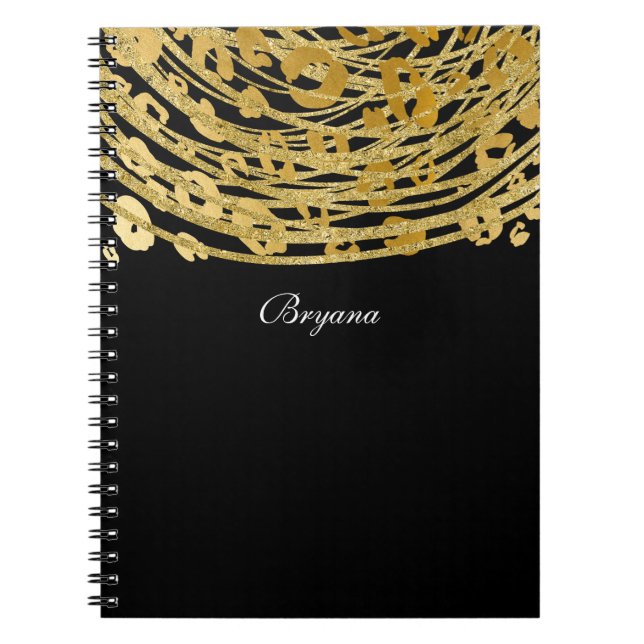 Carnet Golden Glam Cheetah Imprimer Poster de animal exot (Devant)