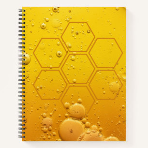 Carnet Golden Honeycomb Texture Abstraite