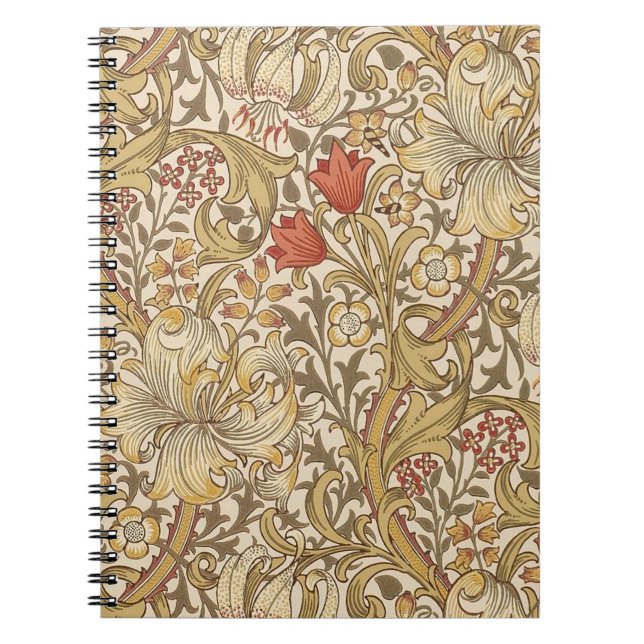 Carnet Golden Lily Version Motif 2 Par William Morris (Devant)