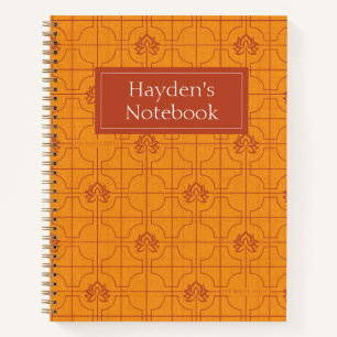 Carnet Golden Lotus Grid Motif - Le Lotus Blanc