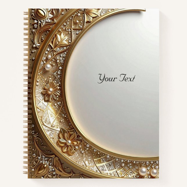 Carnet Golden Ornate Frame Notebook (Devant)