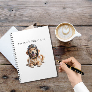 Carnet Golden Retriever Chien Pilote meilleur ami mignon 