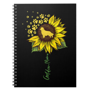 Carnet Golden Retriever Goldie Chien Golden Mom Sunflower