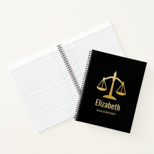 Carnet Golden Scales of Justice Law Theme
