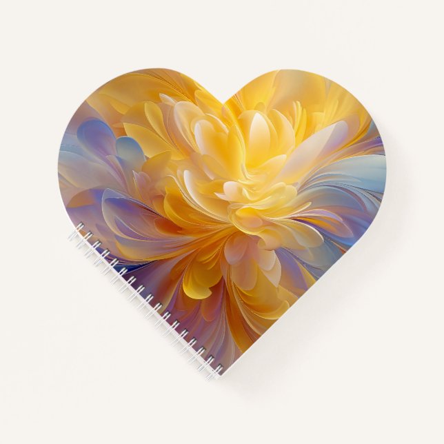 Carnet Golden Symphony of Blooming Abstract Petals (Devant)