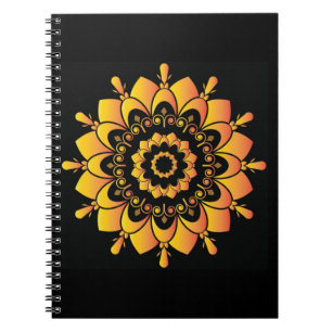 Carnet Golden Unique Mandala Design