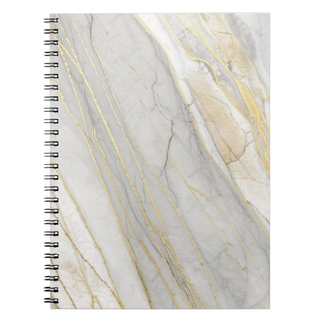 Carnet Golden Veined Carrara Marble Texture (Devant)