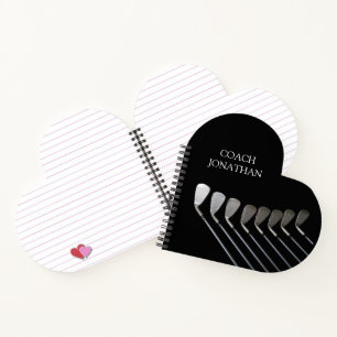 Carnet Golf Clubs Art Golf Coach Nom Pour Les Joueurs De 