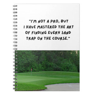 Carnet Golf drôle dire pour golfeur