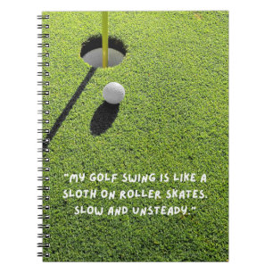 Carnet Golf drôle dire pour golfeur