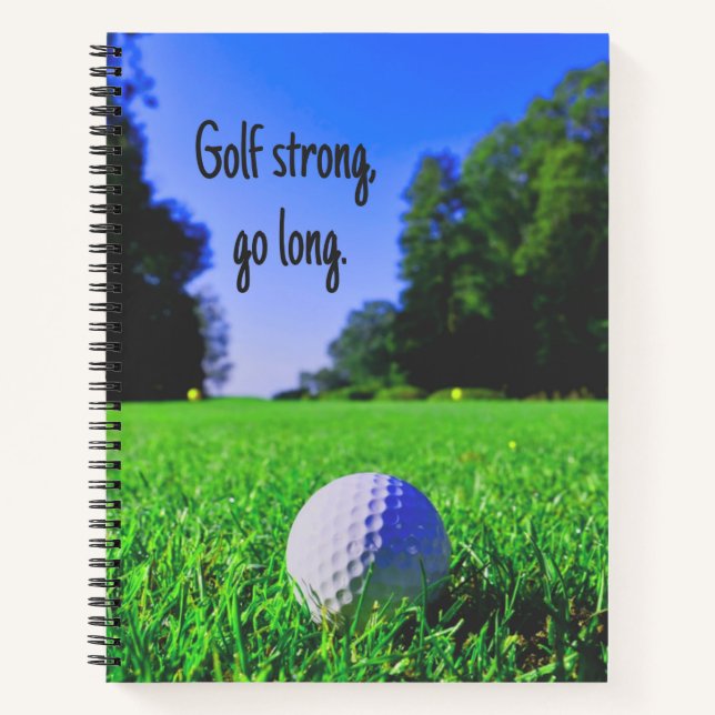 Carnet Golf fort aller longue pelouse balle de golf (Devant)