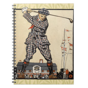 Carnet Golf Golfer Vintage Golf antique