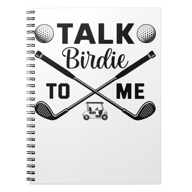 Carnet Golf Parlez Birdie à moi drôle (Devant)