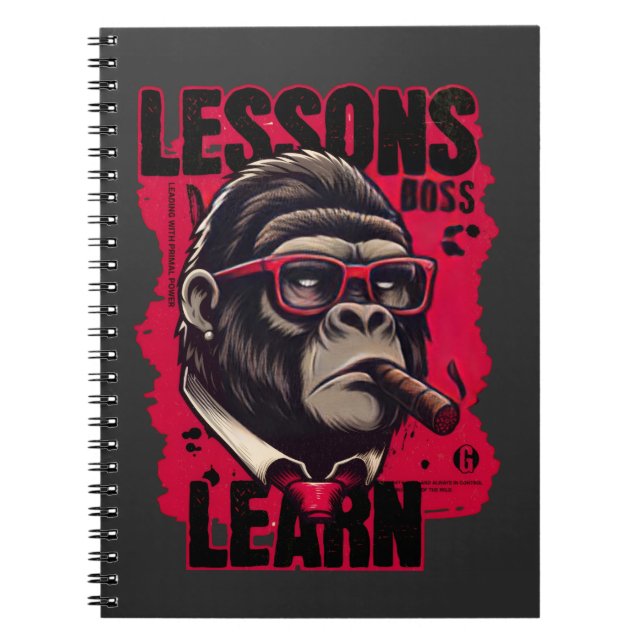 Carnet Gorilla Boss Lessons Learn Spiral Notebook  (Devant)