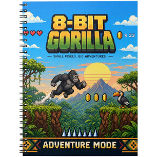 Carnet Gorille, Rétro Pixel Art 8-Bit