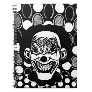 Carnet goth Evil Monster Clown déplaisant Scary Circus ar