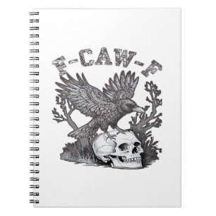 Carnet Gothic drôle F-Caw-F Humour Corbeau Essentiel Rétr