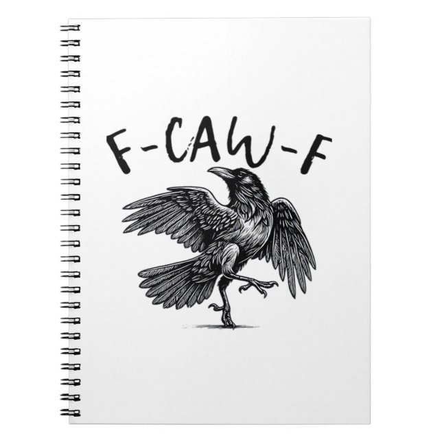 Carnet Gothic Funny F Caw F Crow Aesthetic Casual Look (Devant)