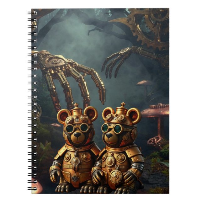 Carnet Gothic Mechanical Dark Forest Steampunk Gummy Bear (Devant)