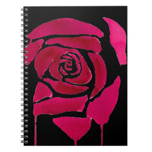 Carnet Gothique abstrait rose aquarelle art original