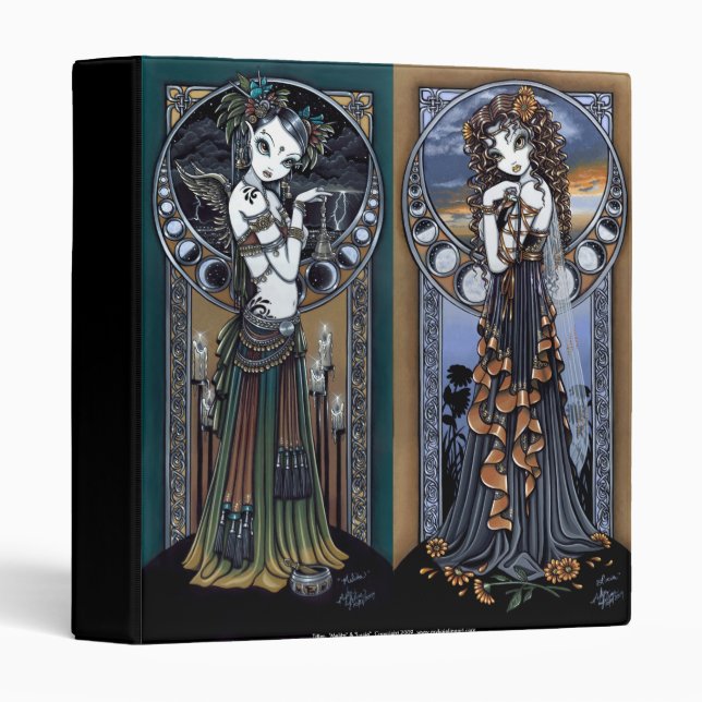 Carnet gothique de classeur d'imaginaire de (Devant/Côté)