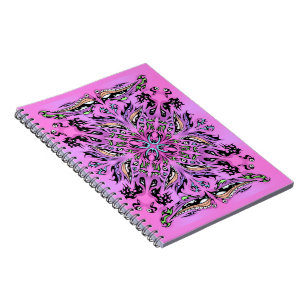 Carnet gothique de Mandala violet