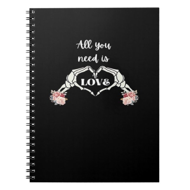 Carnet Gothique Valentines Classique - Squelette Mains Co (Devant)