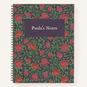 Carnet Gothique Victorien Roses Rouges & Fuchsia Parfaite