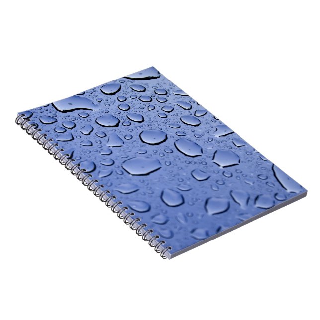 Carnet Gouttelettes d'eau bleue (Côté Droit)