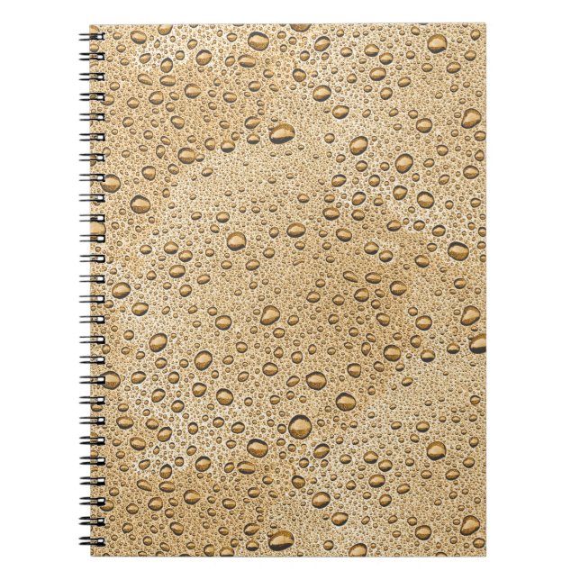 Carnet gouttelettes d'eau d'or (Devant)