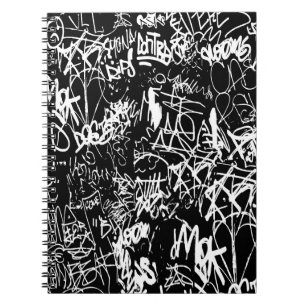 Carnet Graffiti Collage Abstrait Motif d'impression