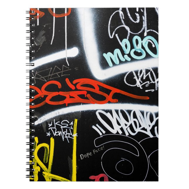 Carnet Graffiti noir et multicolore (Devant)