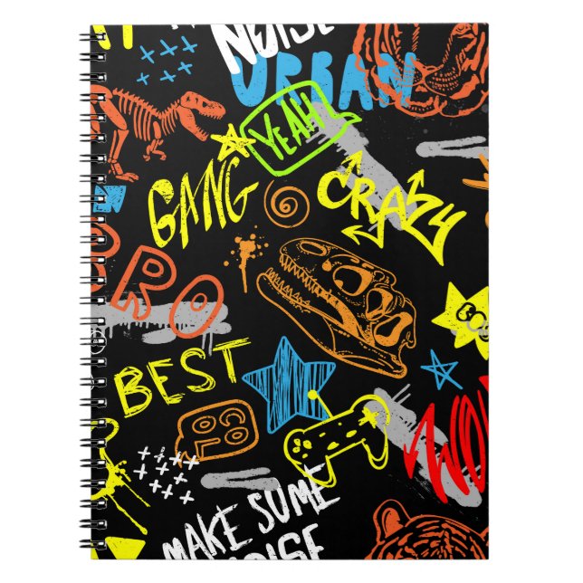 Carnet Graffiti pour garçons : Coolness dessinée à la mai (Devant)