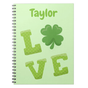 Carnet Grand Amour Vert Saint Patrick Thème