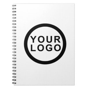 Carnet Grand Logo d'Entreprise Moderne Minimaliste Blanc