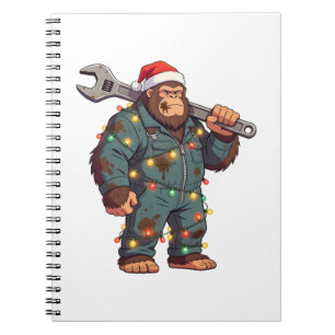 Carnet Grand Mécanicien Bigfoot Sasquatch Noël Col Bleu