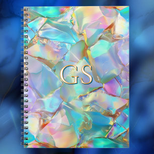 Carnet Grand monogramme ou nom sur Opal