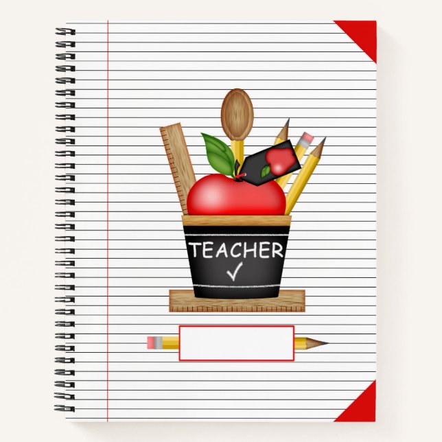 Carnet Grand ordinateur portable Apple Cupcake de l'ensei (Devant)