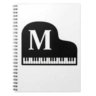 Carnet Grand Piano Monogram Pianiste Personnaliser