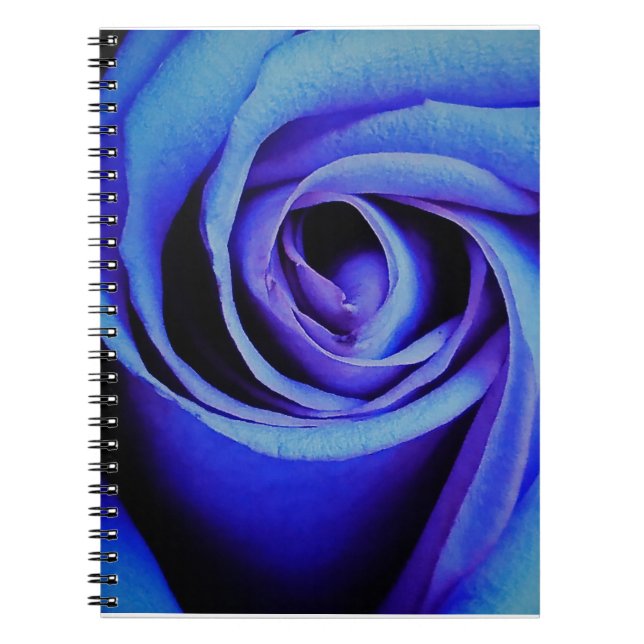 Carnet Grand Rose bleu (Devant)