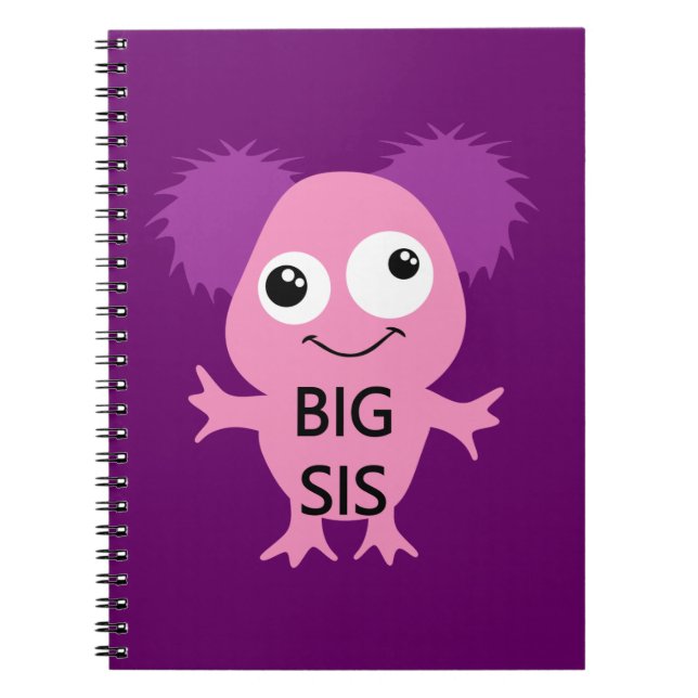 Carnet Grand Soeur Rose Monster (Devant)