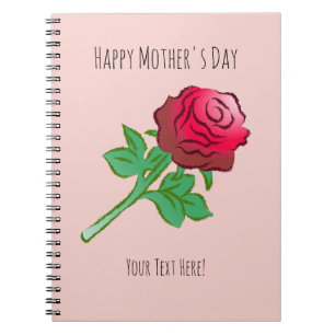 Carnet Grande Belle Rose Rouge