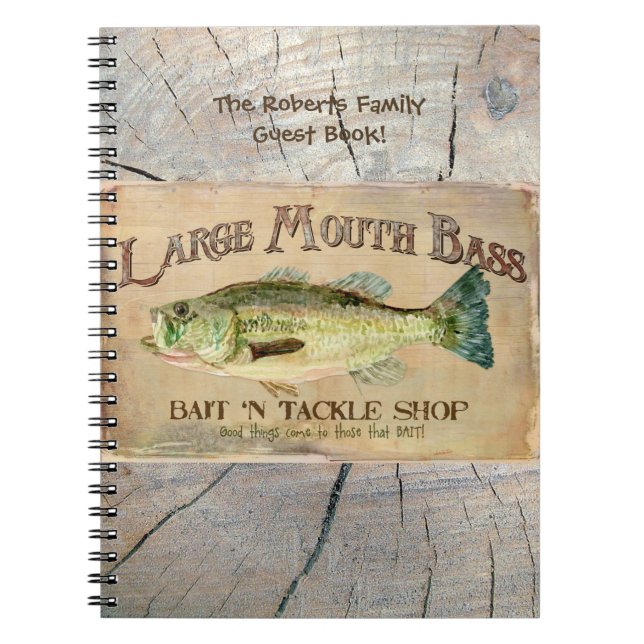 Carnet Grande bouche Lakeside bas pêchant le bois de (Devant)